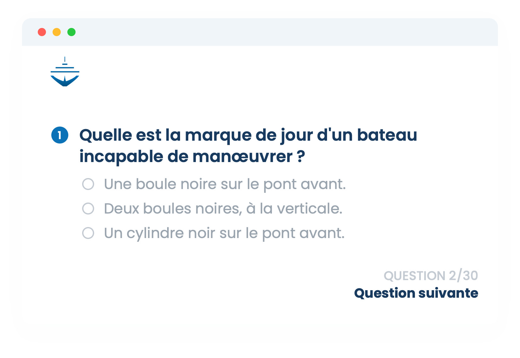 Examensimulator - permis bateau